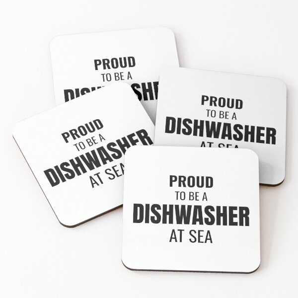 Item preview, Proud to be a Dishwasher at Sea (Black) designed and sold by ShipCrewNation.