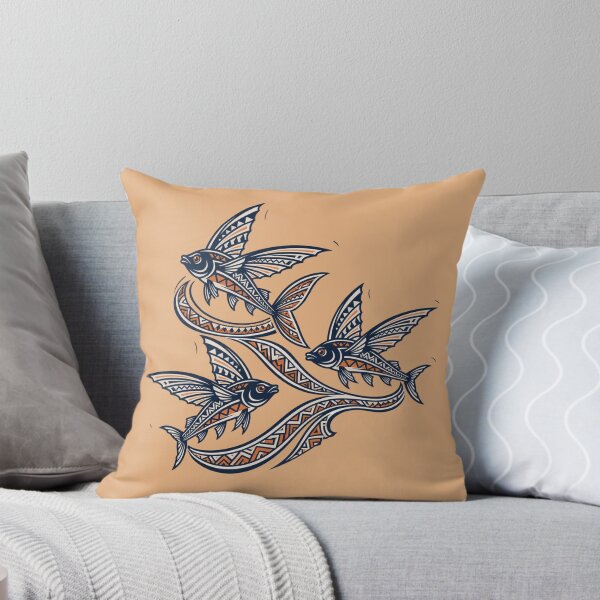 Item preview, Maori Flying Fish School – Tribal Ocean Trio designed and sold by SilentPowerArt.