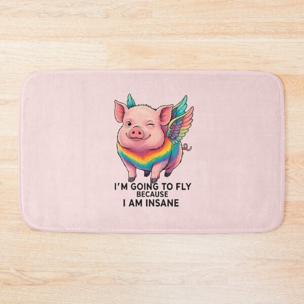 Item preview, I'm going tl fly because I am insane - A colorful pig designed and sold by ParadoxParadox.