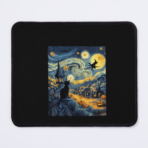 Item preview, Cat Halloween Van Gogh Starry Night Pumpkin Gifts Men Women designed and sold by ChaosColorCo.