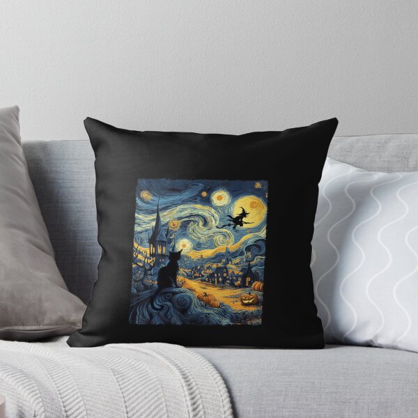Item preview, Cat Halloween Van Gogh Starry Night Pumpkin Gifts Men Women designed and sold by ChaosColorCo.