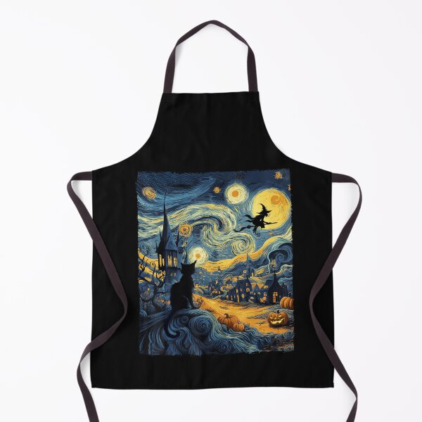 Item preview, Cat Halloween Van Gogh Starry Night Pumpkin Gifts Men Women designed and sold by ChaosColorCo.