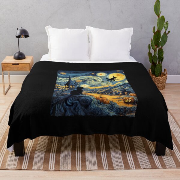 Item preview, Cat Halloween Van Gogh Starry Night Pumpkin Gifts Men Women designed and sold by ChaosColorCo.