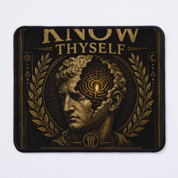 Item preview, Know Thyself | Ancient Greek Philosophy | Self-Mastery Vintage Engraving designed and sold by INNER FORGE.