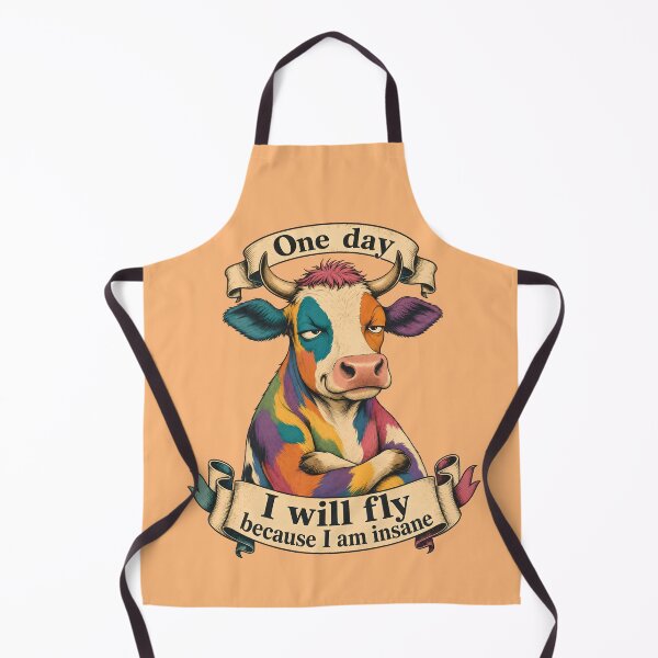 Item preview, One day I will fly because I am insane - A colorful cow designed and sold by ParadoxParadox.