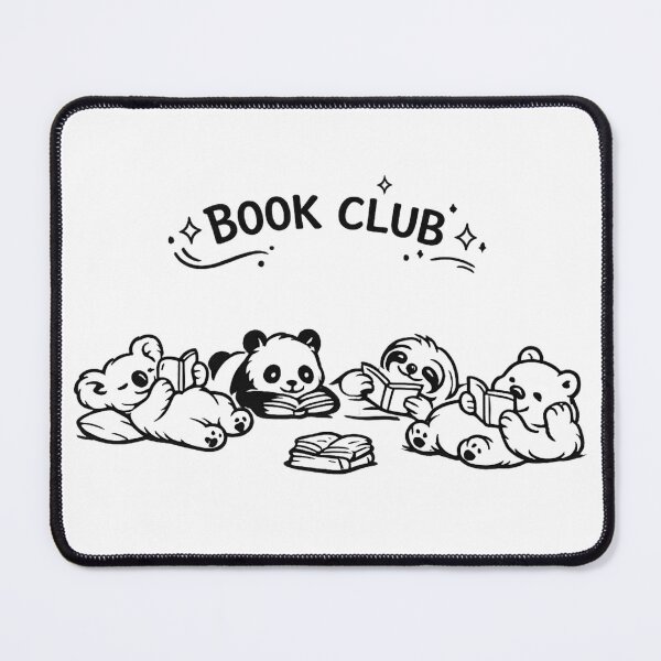 Item preview, Book Club Reading Animals | Cozy Animal Line Art | Book Lover Gift designed and sold by Little Moments Co..