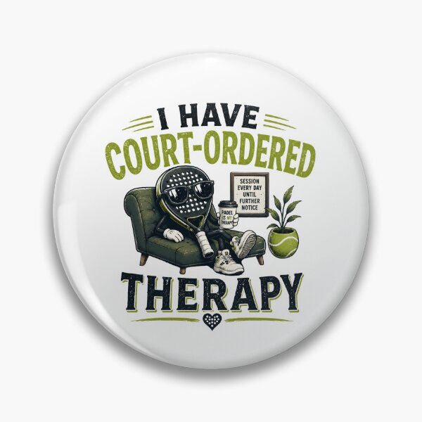 Item preview, Padel I Have Court Ordered Therapy | Funny Padel Shirt | Padel Therapy designed and sold by Rikas-art.