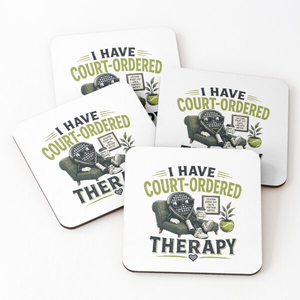 Item preview, Padel I Have Court Ordered Therapy | Funny Padel Shirt | Padel Therapy designed and sold by Rikas-art.