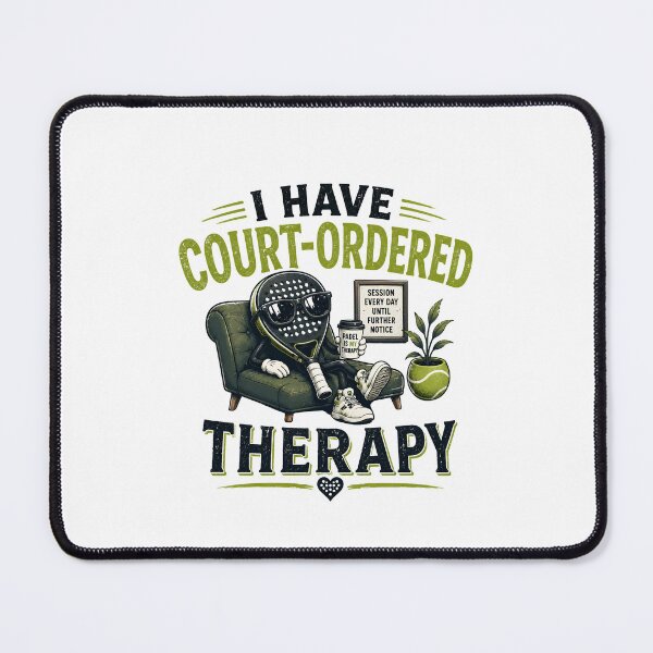 Item preview, Padel I Have Court Ordered Therapy | Funny Padel Shirt | Padel Therapy designed and sold by Rikas-art.