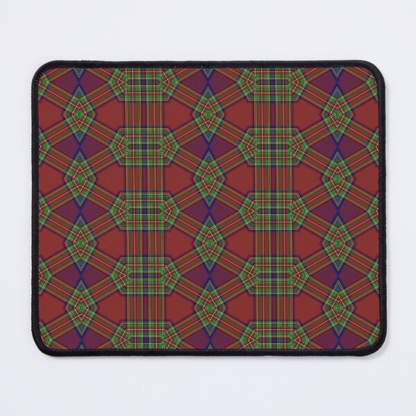 Item preview, Royal Stewart Tartan Tricorn Fract-art-an (Pattern) designed and sold by Cathedral of Curiosity.