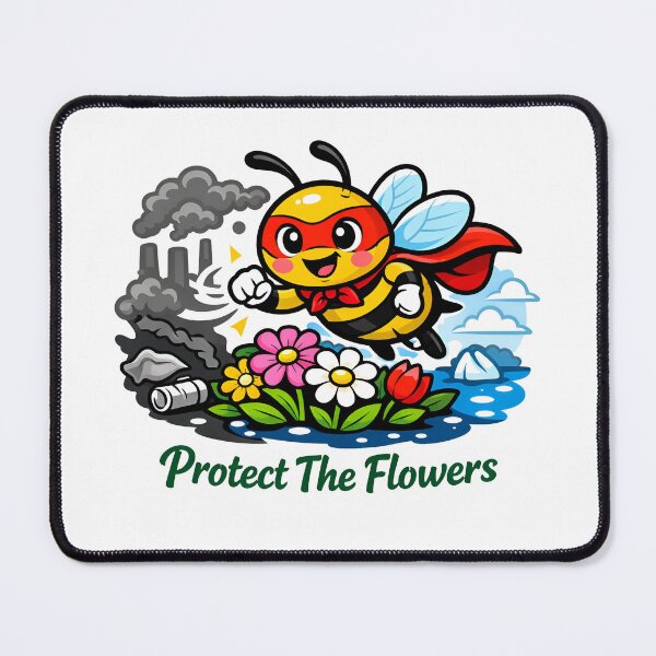 Item preview, Super Bee Protecting Nature and Flowers designed and sold by Nuvoro Eco Awareness.