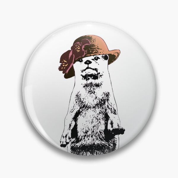 Item preview, Otter Be Going Now - Black and White Otter Wearing A Hat designed and sold by LittleMissTyne.