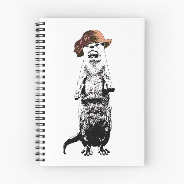 Item preview, Otter Be Going Now - Black and White Otter Wearing A Hat designed and sold by LittleMissTyne.
