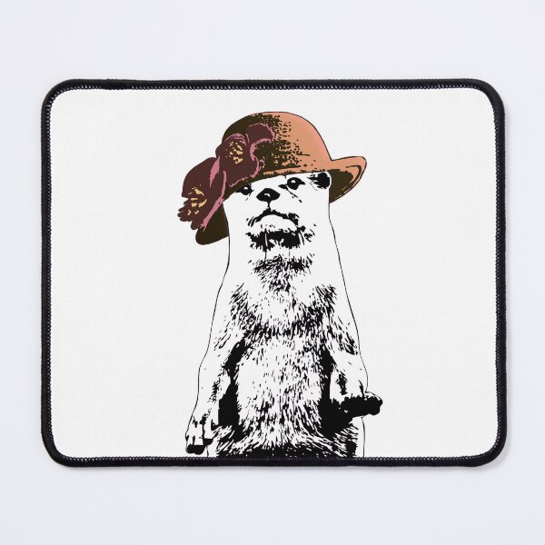 Item preview, Otter Be Going Now - Black and White Otter Wearing A Hat designed and sold by LittleMissTyne.