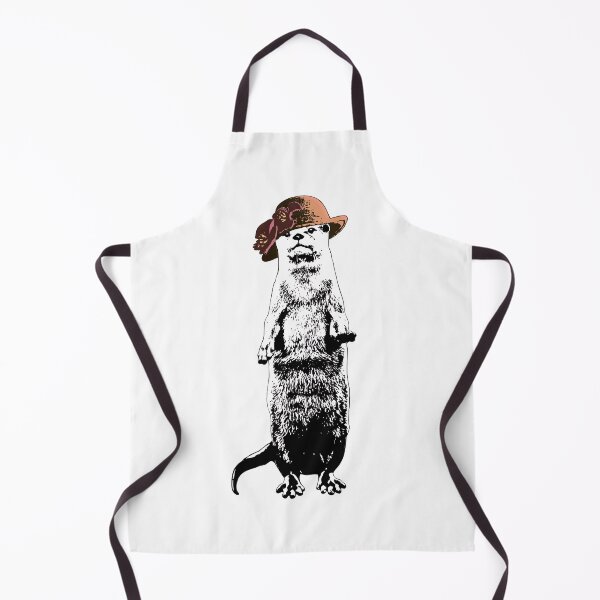 Item preview, Otter Be Going Now - Black and White Otter Wearing A Hat designed and sold by LittleMissTyne.