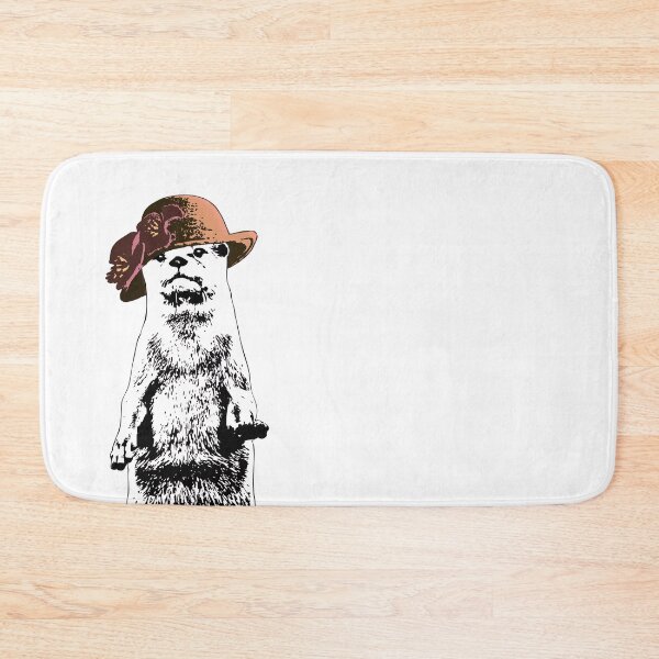Item preview, Otter Be Going Now - Black and White Otter Wearing A Hat designed and sold by LittleMissTyne.