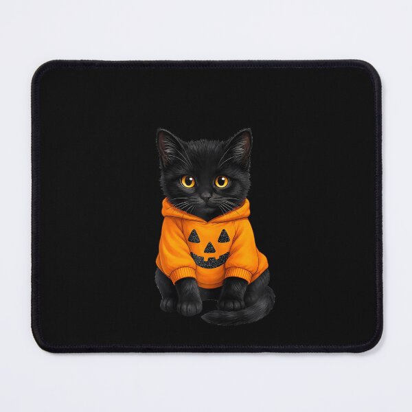 Item preview, Cute Black Cat In Pumpkin Hoodie Halloween Design designed and sold by ChaosColorCo.