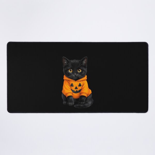 Item preview, Cute Black Cat In Pumpkin Hoodie Halloween Design designed and sold by ChaosColorCo.