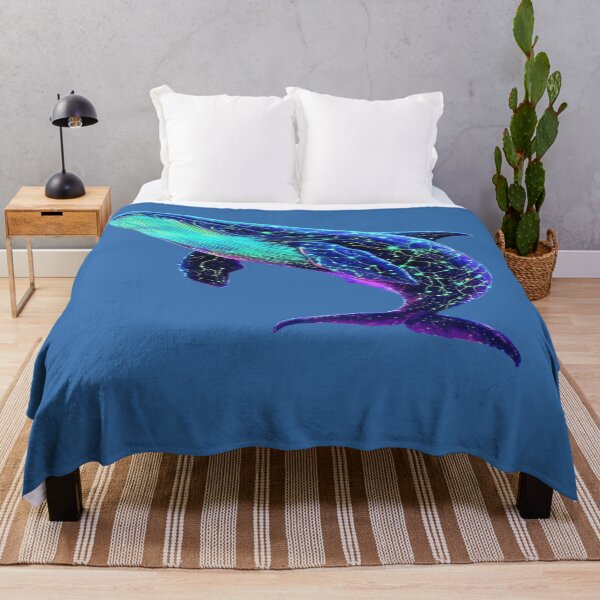 Item preview, The Leviathan of the Starry Abyss, Neon Cosmic Whale in the Psychedelic Ocean - Fantasy Art with Luminous Jellyfish and Rainbow Corals designed and sold by RAYBIL.