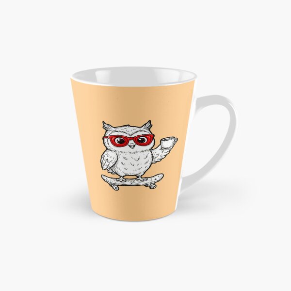 Item preview, Skater Owl with Coffee | Funny Kawaii Animal Design designed and sold by AstronautMerch.