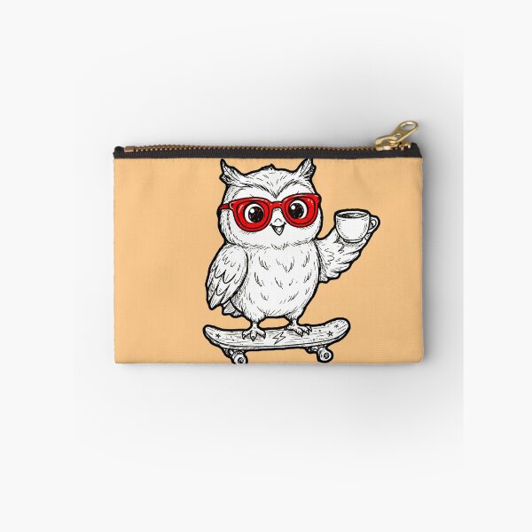 Item preview, Skater Owl with Coffee | Funny Kawaii Animal Design designed and sold by AstronautMerch.
