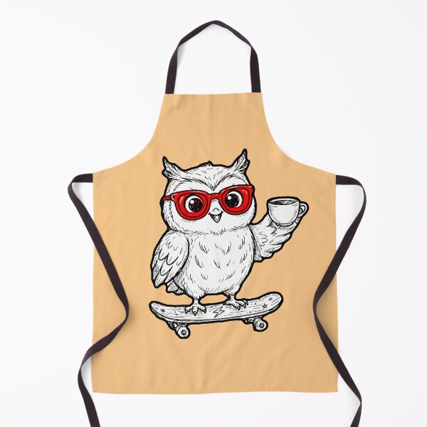 Item preview, Skater Owl with Coffee | Funny Kawaii Animal Design designed and sold by AstronautMerch.