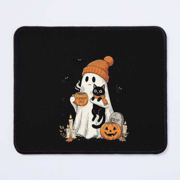 Item preview, Cute Ghost Drinking Coffee Halloween Cat Ghost Coffee designed and sold by ChaosColorCo.