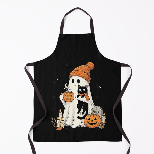 Item preview, Cute Ghost Drinking Coffee Halloween Cat Ghost Coffee designed and sold by ChaosColorCo.