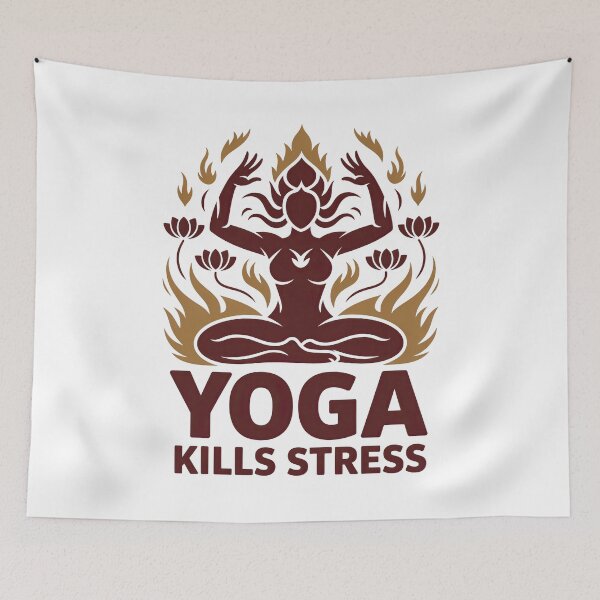 Item preview, Yoga Kills Stress Goddess Figure for Meditation and Spiritual designed and sold by 108stillness.