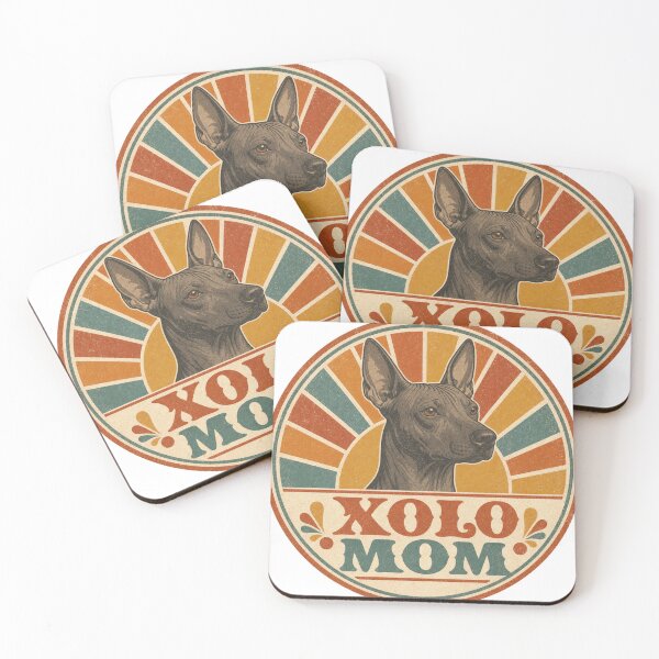 Item preview, Xoloitzcuintli Retro Sunset Emblem Xolo Mom designed and sold by BoosterShop.
