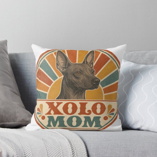 Item preview, Xoloitzcuintli Retro Sunset Emblem Xolo Mom designed and sold by BoosterShop.