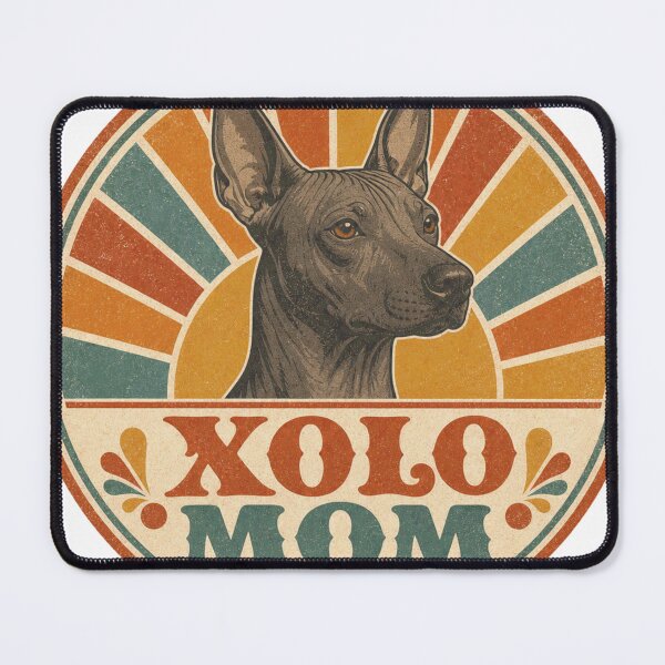 Item preview, Xoloitzcuintli Retro Sunset Emblem Xolo Mom designed and sold by BoosterShop.