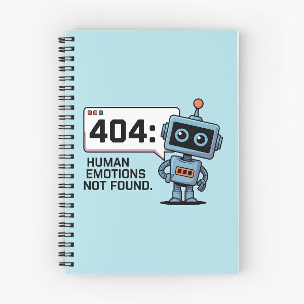 Item preview, 404: Human Emotions Not Found – Funny AI Robot Humor Design designed and sold by Jollys-ArtShop.
