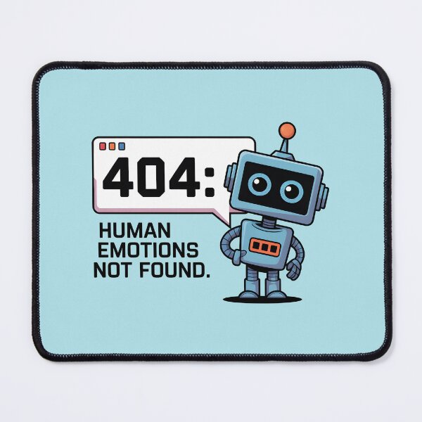 Item preview, 404: Human Emotions Not Found – Funny AI Robot Humor Design designed and sold by Jollys-ArtShop.