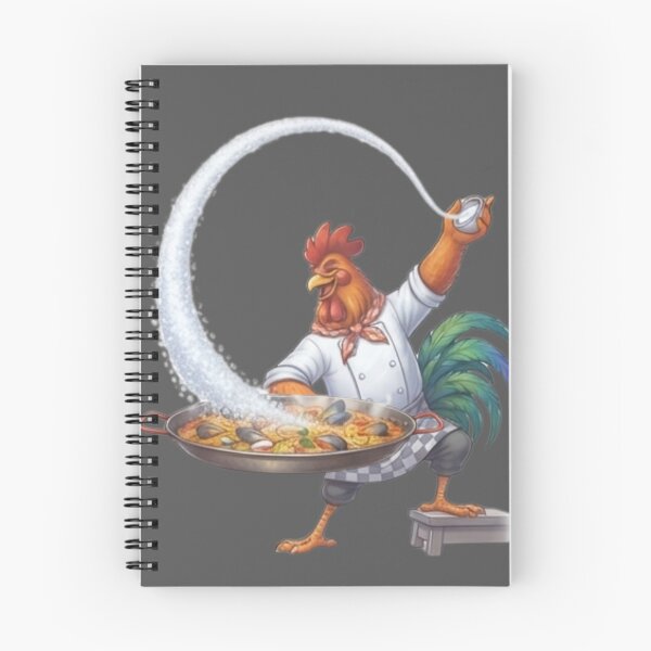 Item preview, Dramatic Rooster Chef Seasoning Paella Salt Bae Art designed and sold by BreezifyDesignStudio.