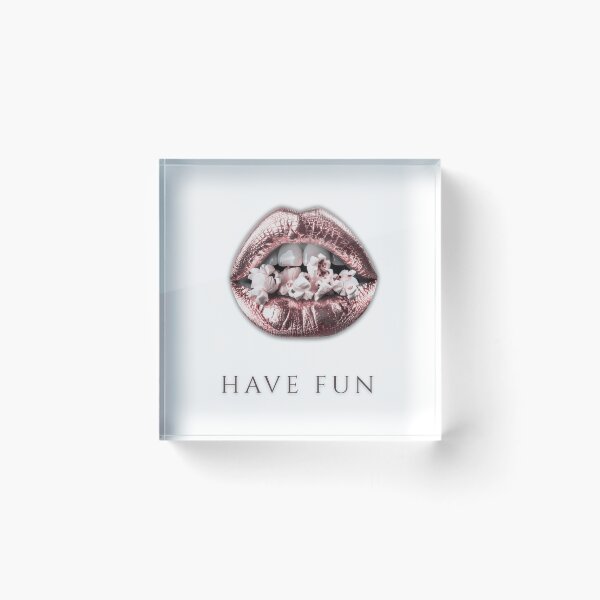 Item preview, Rose Gold Lips Popcorn Have Fun Digital Art designed and sold by Alien byte art.