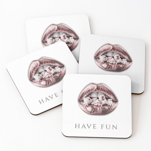 Item preview, Rose Gold Lips Popcorn Have Fun Digital Art designed and sold by Alien byte art.