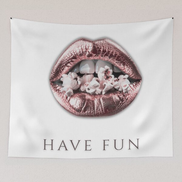Item preview, Rose Gold Lips Popcorn Have Fun Digital Art designed and sold by Alien byte art.