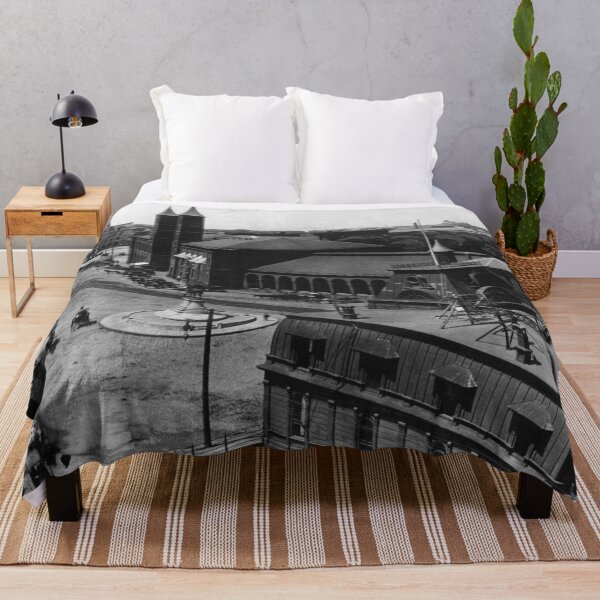 Item preview, Providence, R.I. Old Railroad Station, Exchange Place, Kennedy Plaza, and Providence City Hall black and white fine art black and white vintage photograph designed and sold by Astrid Arkhangelsky.