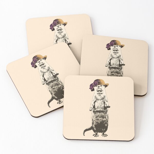 Item preview, Otter Be Going Now - Sepia-Toned Otter Wearing A Hat designed and sold by LittleMissTyne.