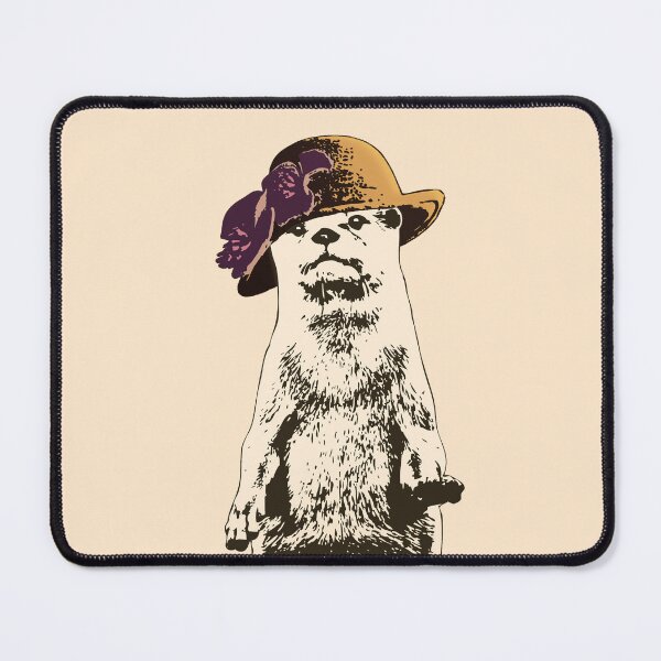Item preview, Otter Be Going Now - Sepia-Toned Otter Wearing A Hat designed and sold by LittleMissTyne.