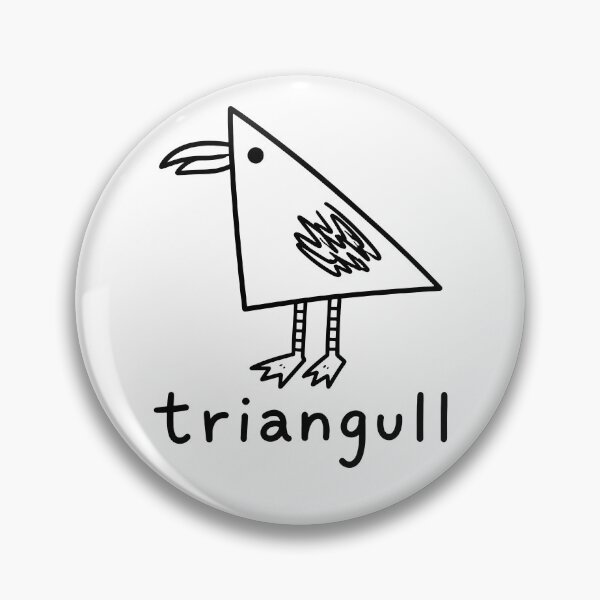 Item preview, Triangull Triangle Seagull Geometric Bird Pun designed and sold by gunaone-design.