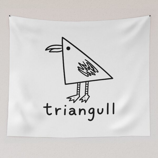 Item preview, Triangull Triangle Seagull Geometric Bird Pun designed and sold by gunaone-design.