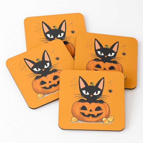 Item preview, Spooky Cute Halloween Jack-O-Lantern Cat Gift - Black Cat In A Pumpkin designed and sold by Artycom.