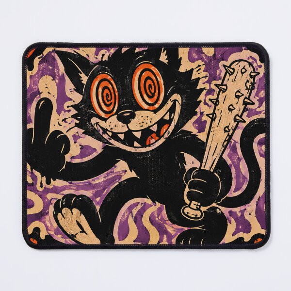 Item preview, Violence Is Always the Answer – Psycho Cat Retro 70s Cartoon designed and sold by obstinator.