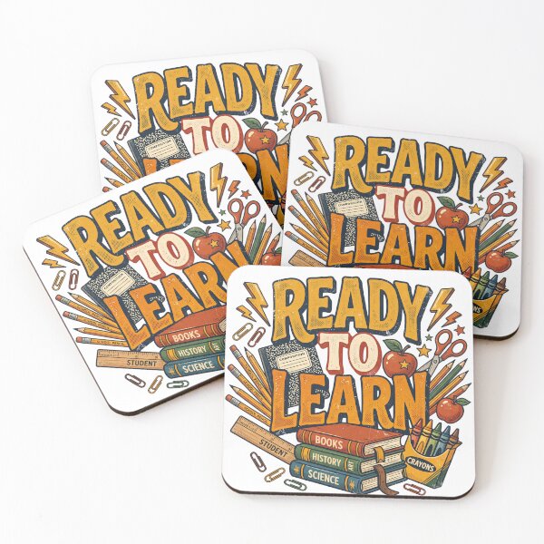 Item preview, Ready to Learn Back to School Supplies Retro Student Illustration designed and sold by favoprintaart.