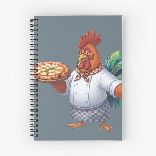 Item preview, Cute Rooster Chef Serving Fresh Pizza Kitchen Art designed and sold by BreezifyDesignStudio.