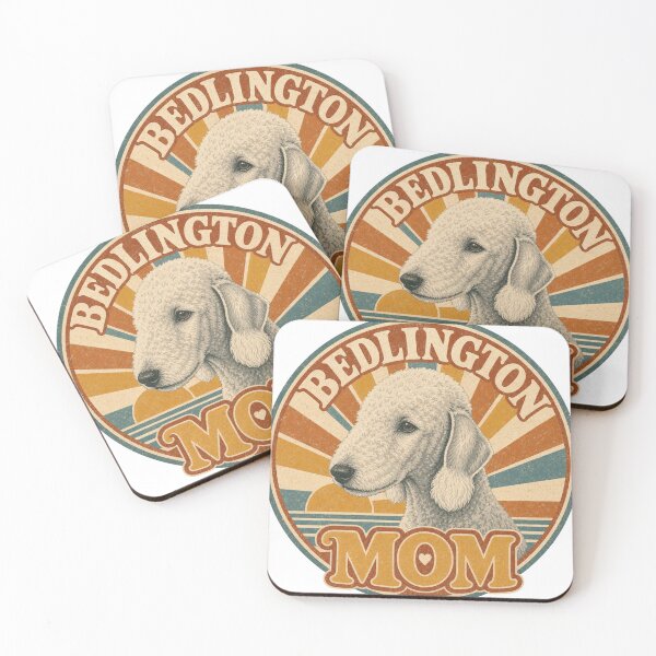 Item preview, Bedlington Terrier Retro Sunset Emblem Bedlington Mom designed and sold by BoosterShop.