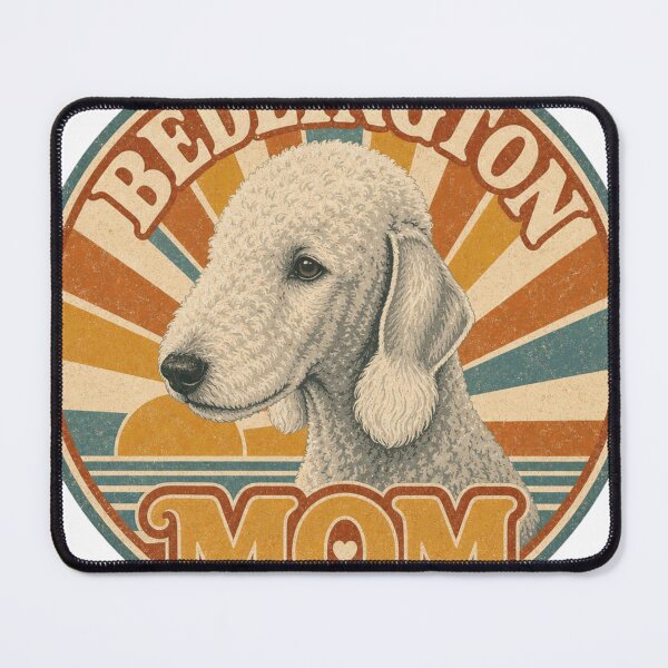 Item preview, Bedlington Terrier Retro Sunset Emblem Bedlington Mom designed and sold by BoosterShop.