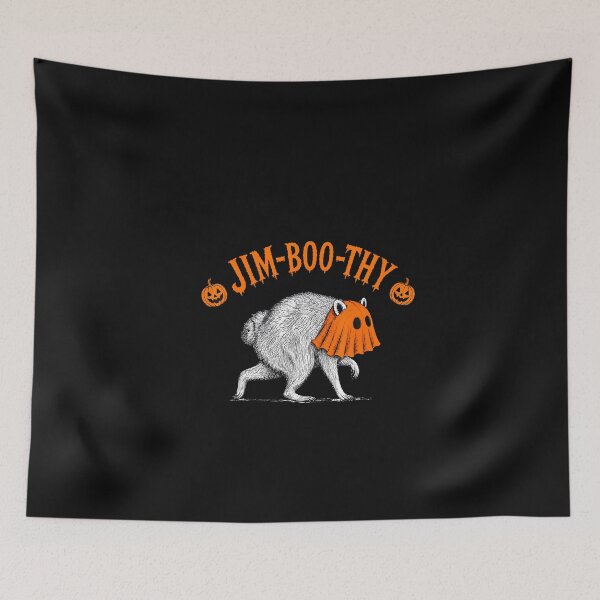Item preview, Jim-Boo-Thy Halloween Jimothy Raccoon Ghost Spooky Season designed and sold by ChaosColorCo.
